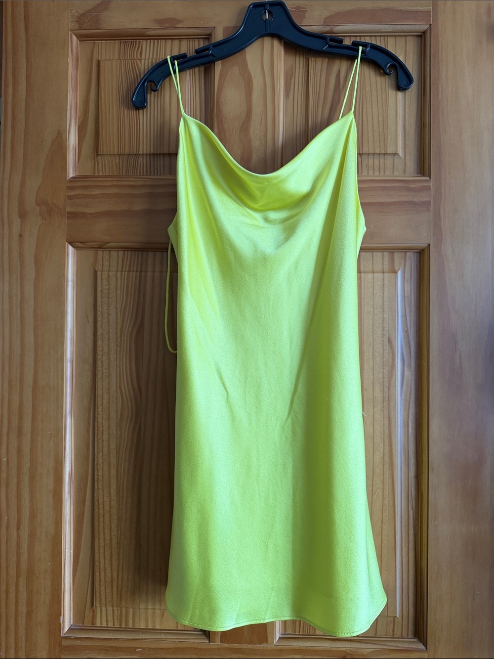 Alice + Olivia Bright Yellow Slip Mini Dress